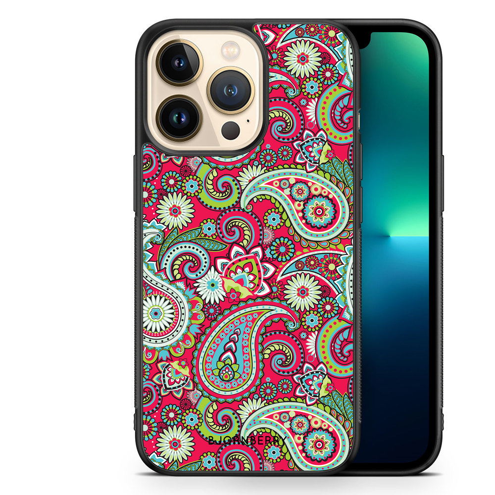 iPhone 13 Pro Case - Red Paisley