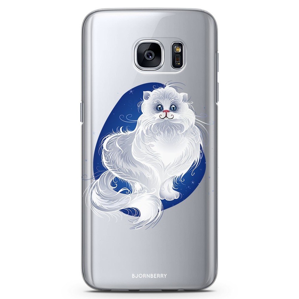 Samsung Galaxy S7 TPU Case - White Cat