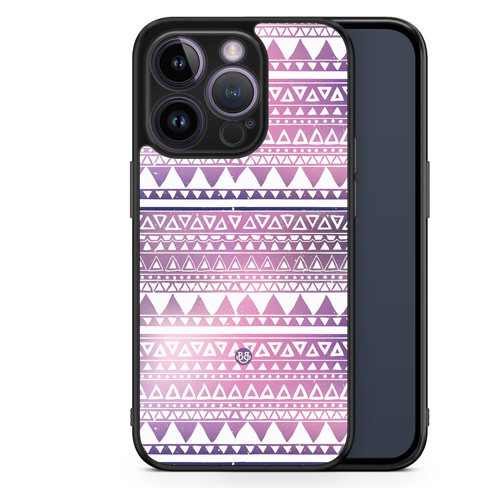 iPhone 14 Pro Case - Purple Aztec