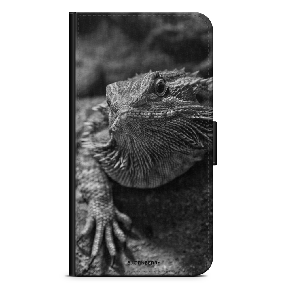 Samsung Galaxy A71 Wallet Case - Black/White Lizard
