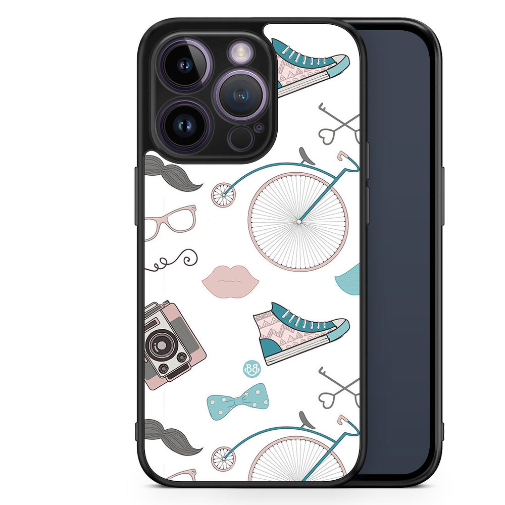iPhone 14 Pro Case - Hipster Pattern
