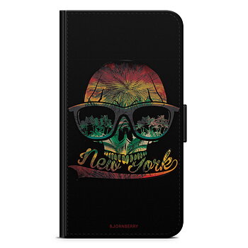 Motorola Moto Z Wallet Cases - New York Skull