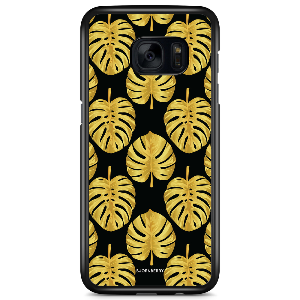 Samsung Galaxy S7 Case - Gold Monstera