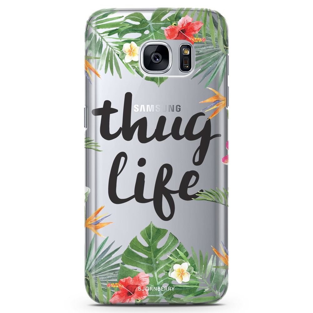Samsung Galaxy S7 Genomskinligt Skal - Thug Life | Mobilskal & Mobilfodral BJORNBERRY