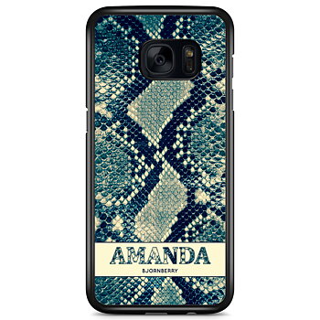 Samsung Galaxy S7 Skal Custom - Custom Blue Snake
