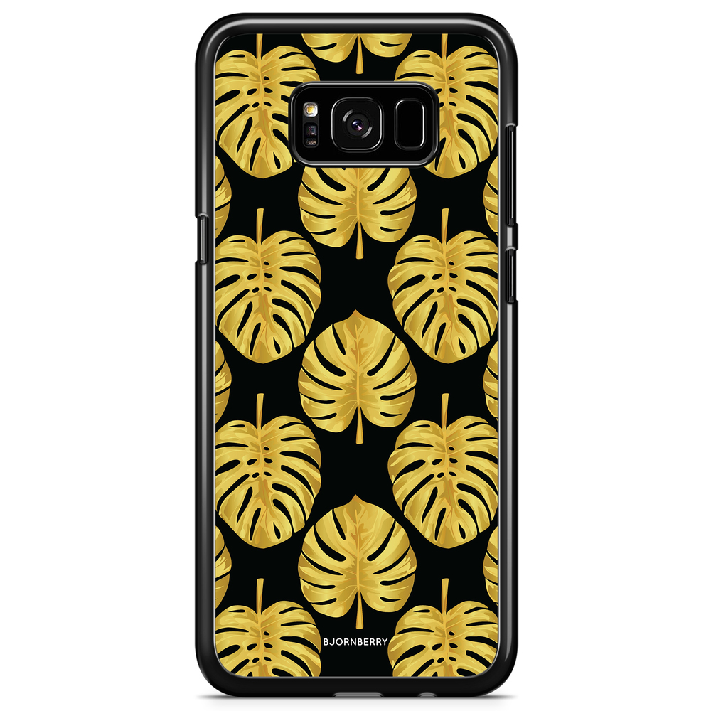 Samsung Galaxy S8 Plus Case - Gold Monstera