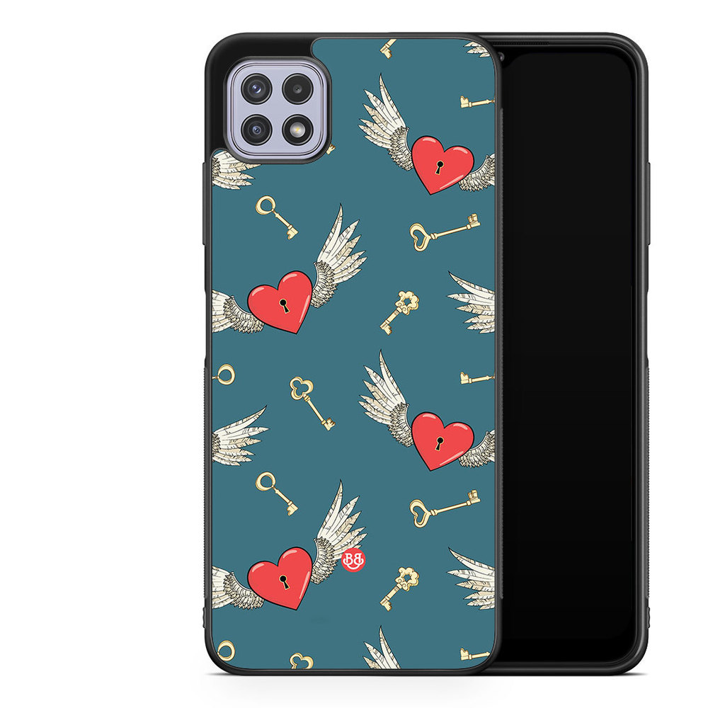 Samsung Galaxy A22 4G Case - Hearts and Wings