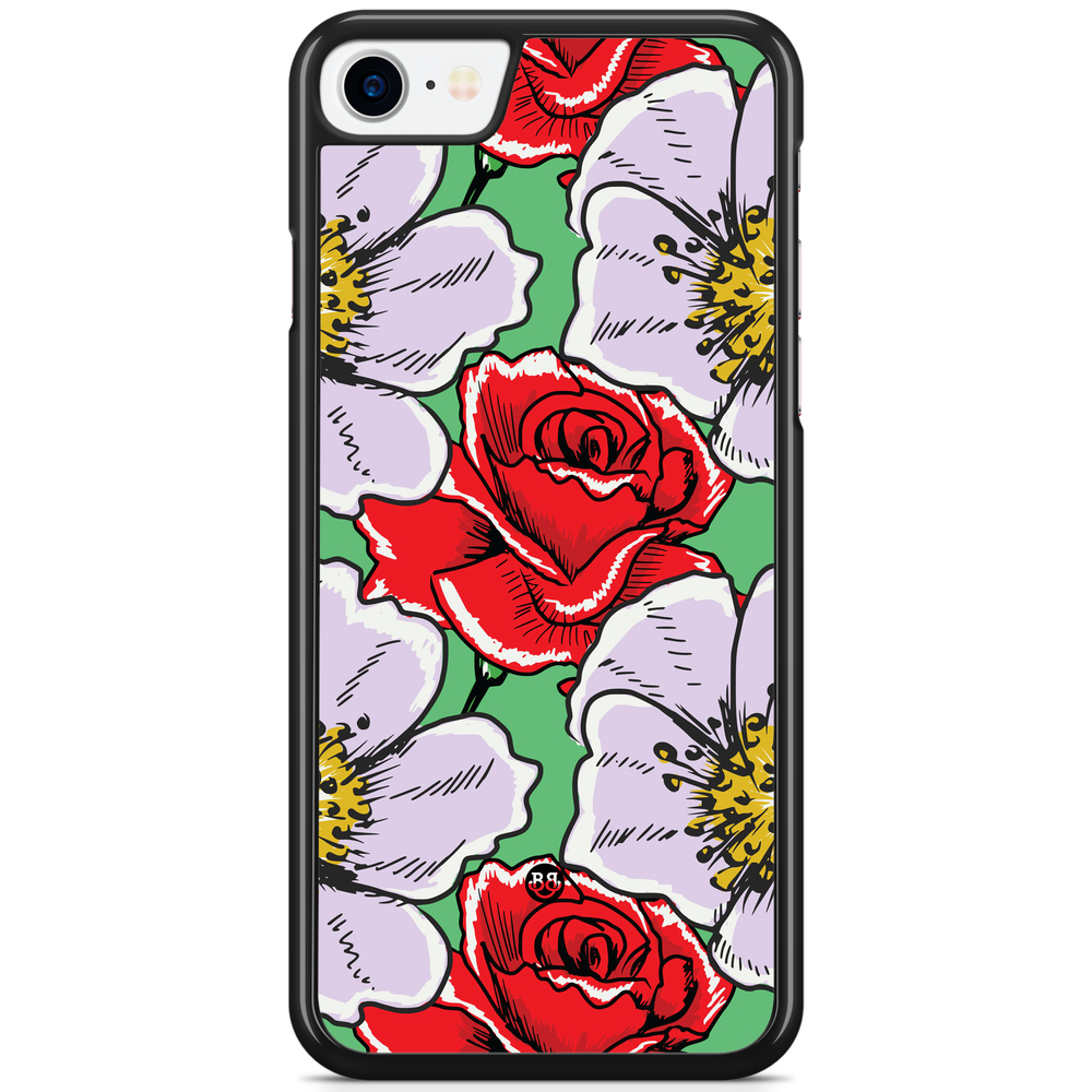 iPhone 7 Case - Red & White Floral