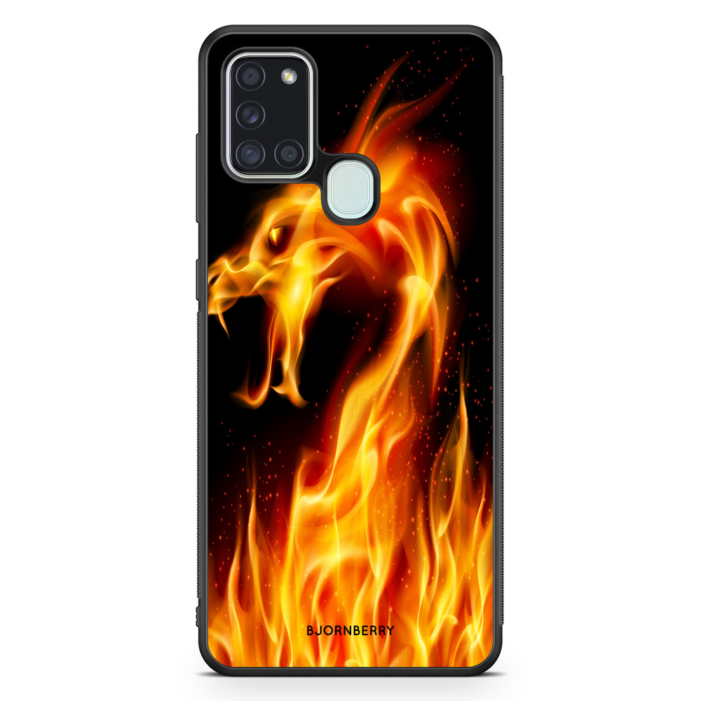 Samsung Galaxy A21s Case - Flames Dragon
