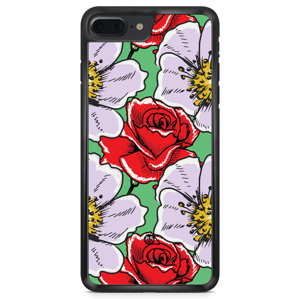 iPhone 8 Plus Case - Red & White Floral