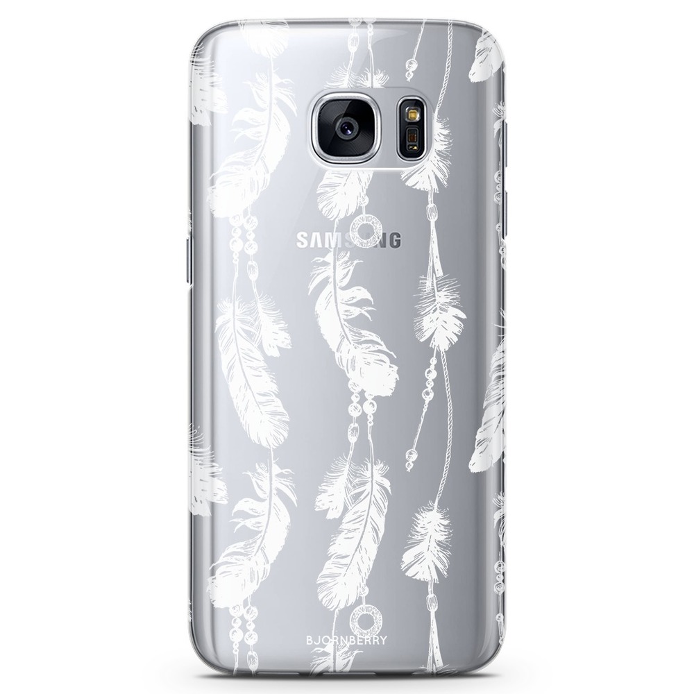 Samsung Galaxy S7 TPU Case - White Feathers
