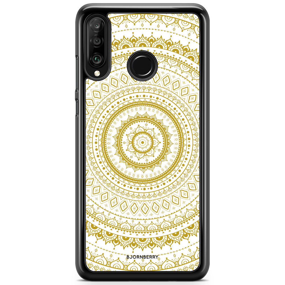 Huawei P30 Lite Case - White Gold Mandala