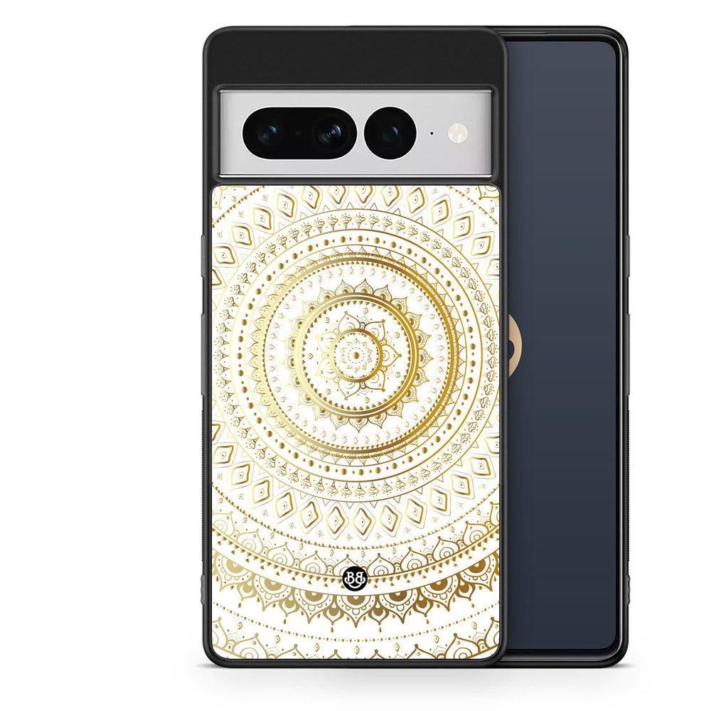 Google Pixel 7 Pro Case - Gold Mandala