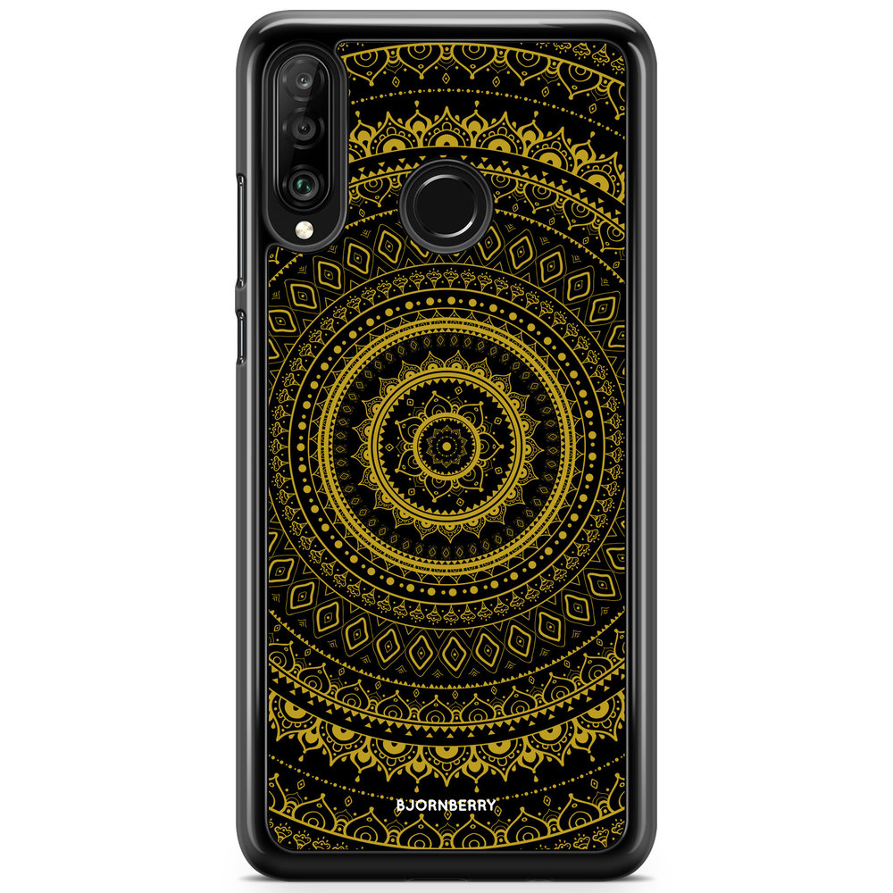 Huawei P30 Lite Case - Black Gold Mandala