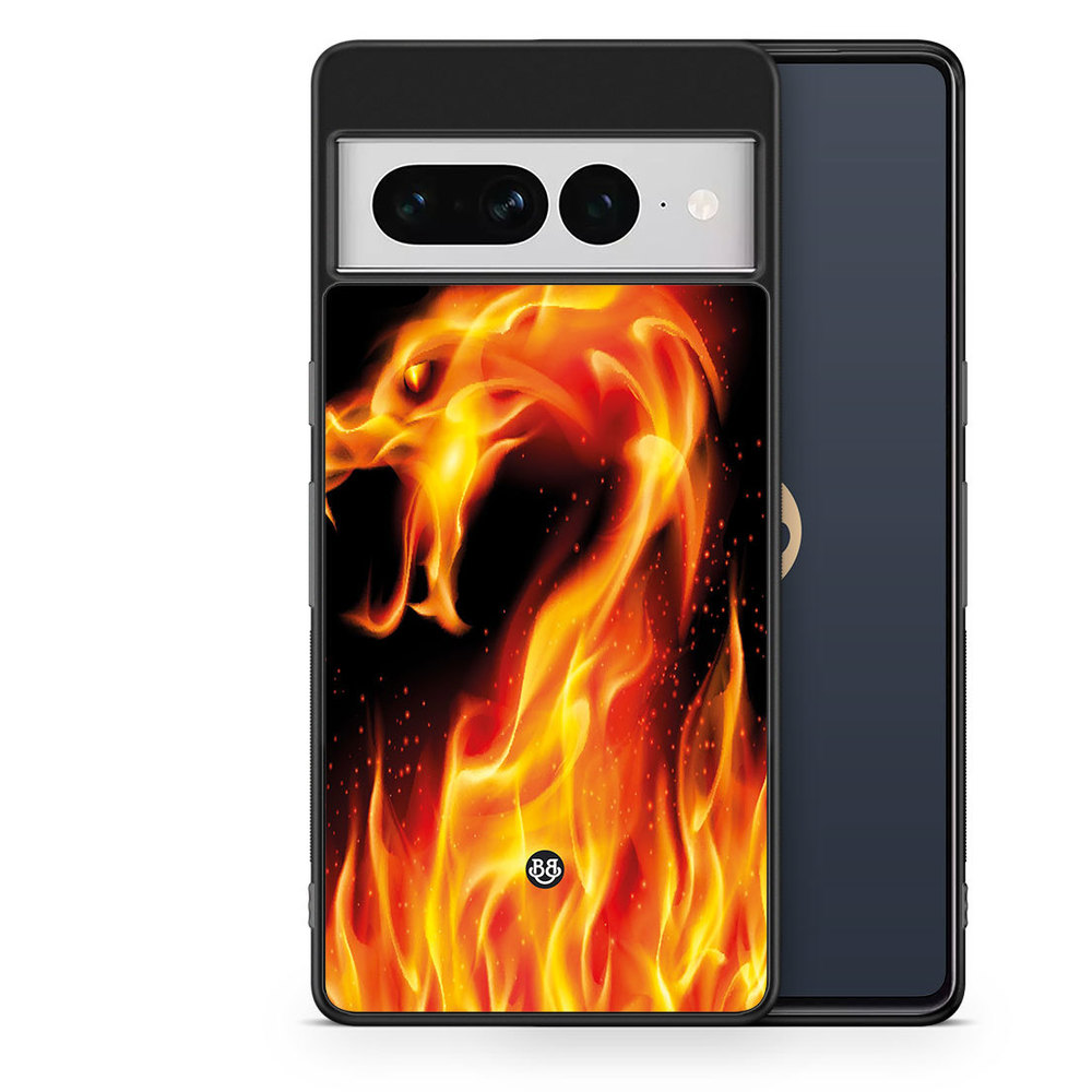 Google Pixel 7 Pro Case - Flames Dragon