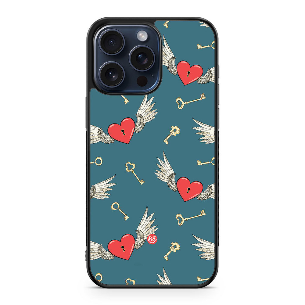 iPhone 15 Pro Max Case - Hearts and Wings