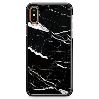 iPhone XS Max Skal - Svart Marmor