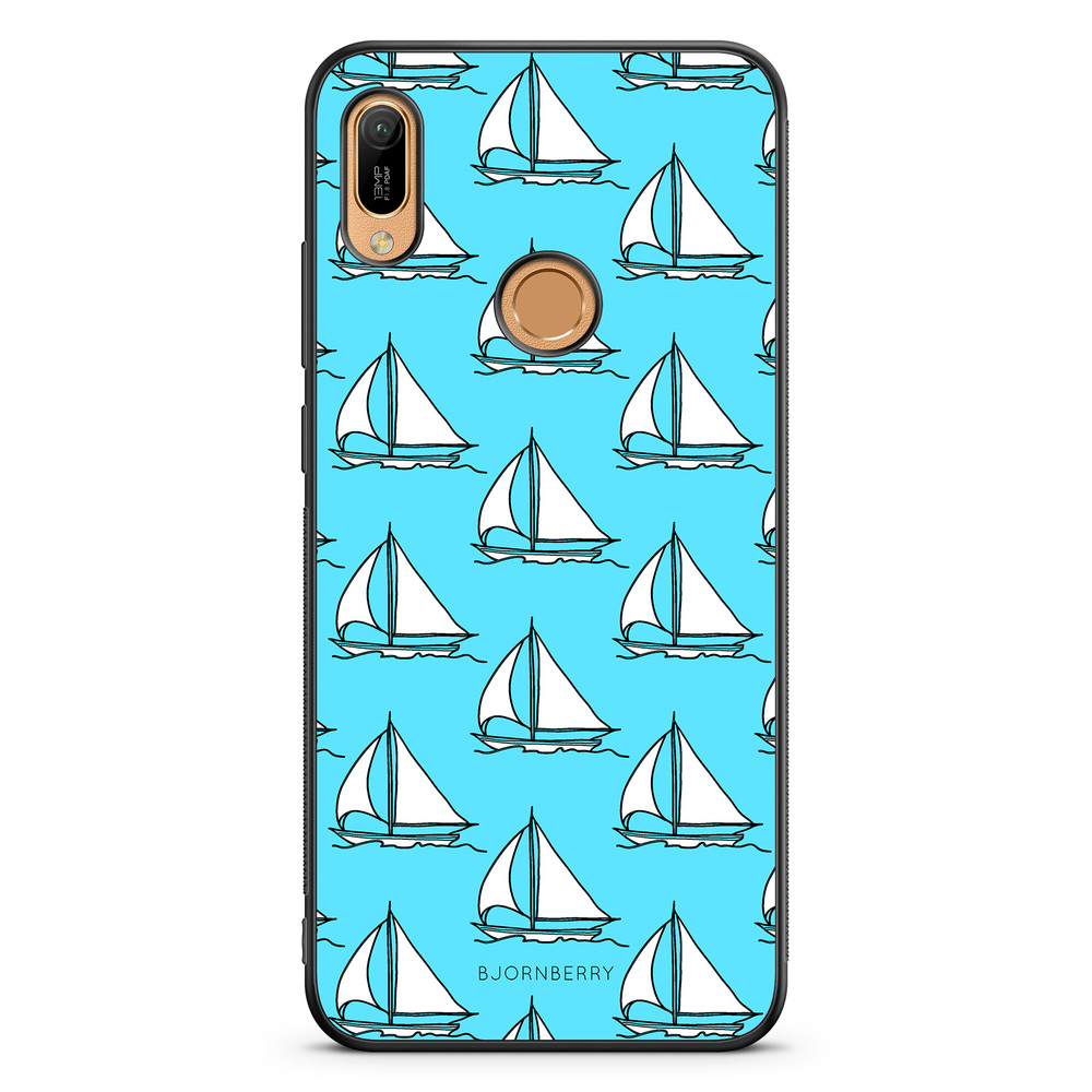 Huawei Y6 2019 Case - Sailboat Pattern