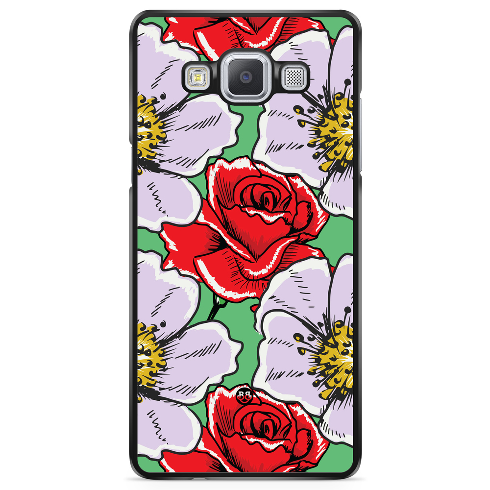 Samsung Galaxy A5 (2015) Case - Red & White Floral