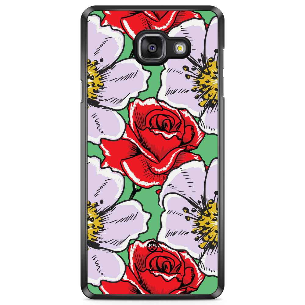 Samsung Galaxy A5 6 (2016) Case - Red & White Floral