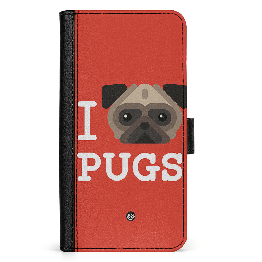 Doro 8050 Wallet Case - I Love Pugs