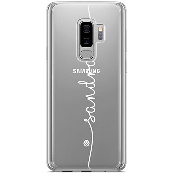 Samsung Galaxy S9 Plus Case Fashion Custom - Centered Name White