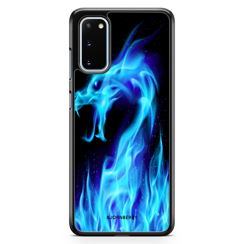 Samsung Galaxy S20 Case - Blue Flames Dragon
