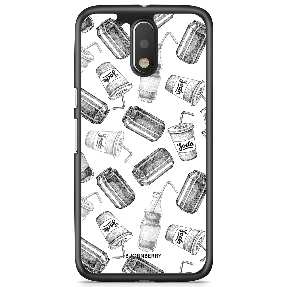 Moto G4/G4 Plus Case - Soda Black & White