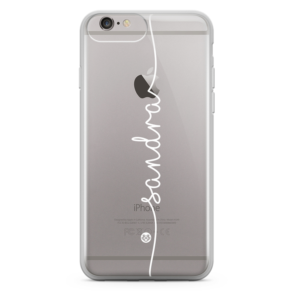 iPhone 6 Plus/6 Plus Case Fashion Custom - Centered Name White
