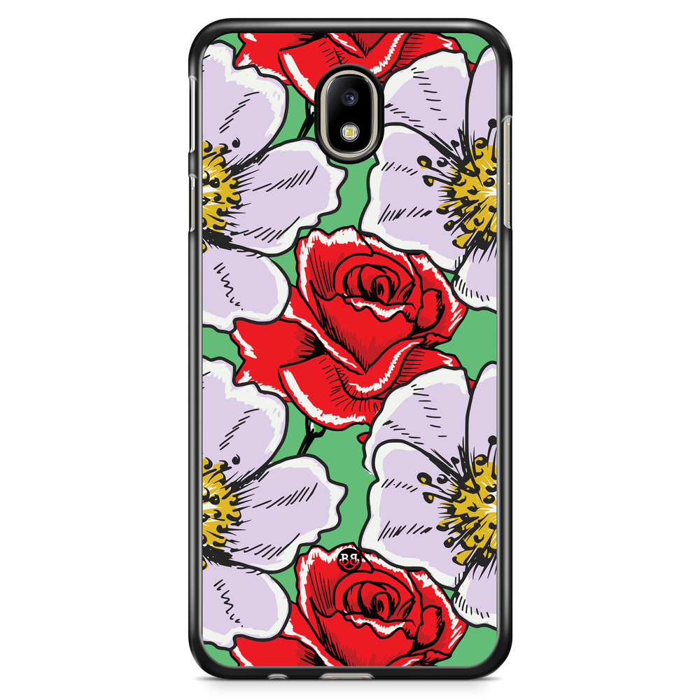 Samsung Galaxy J3 (2017) Case - Red & White Floral