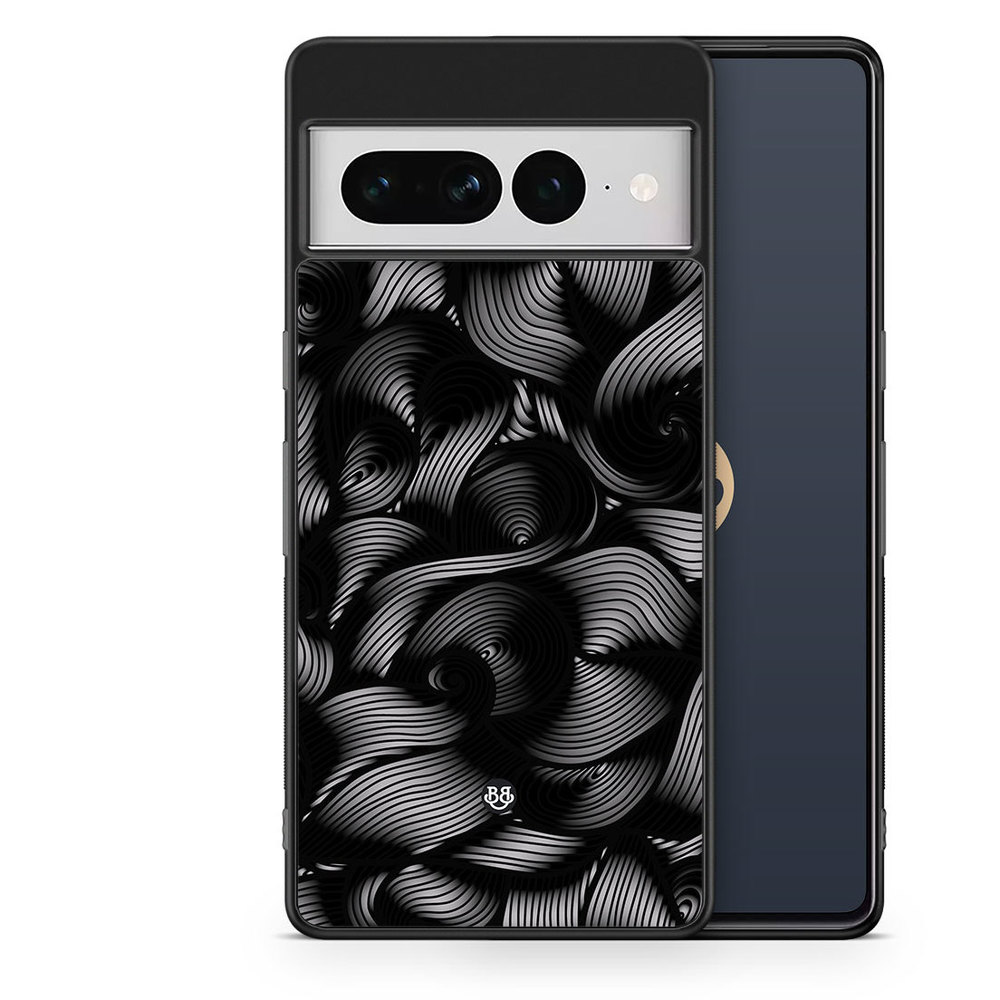 Google Pixel 7 Pro Case - Black Waves