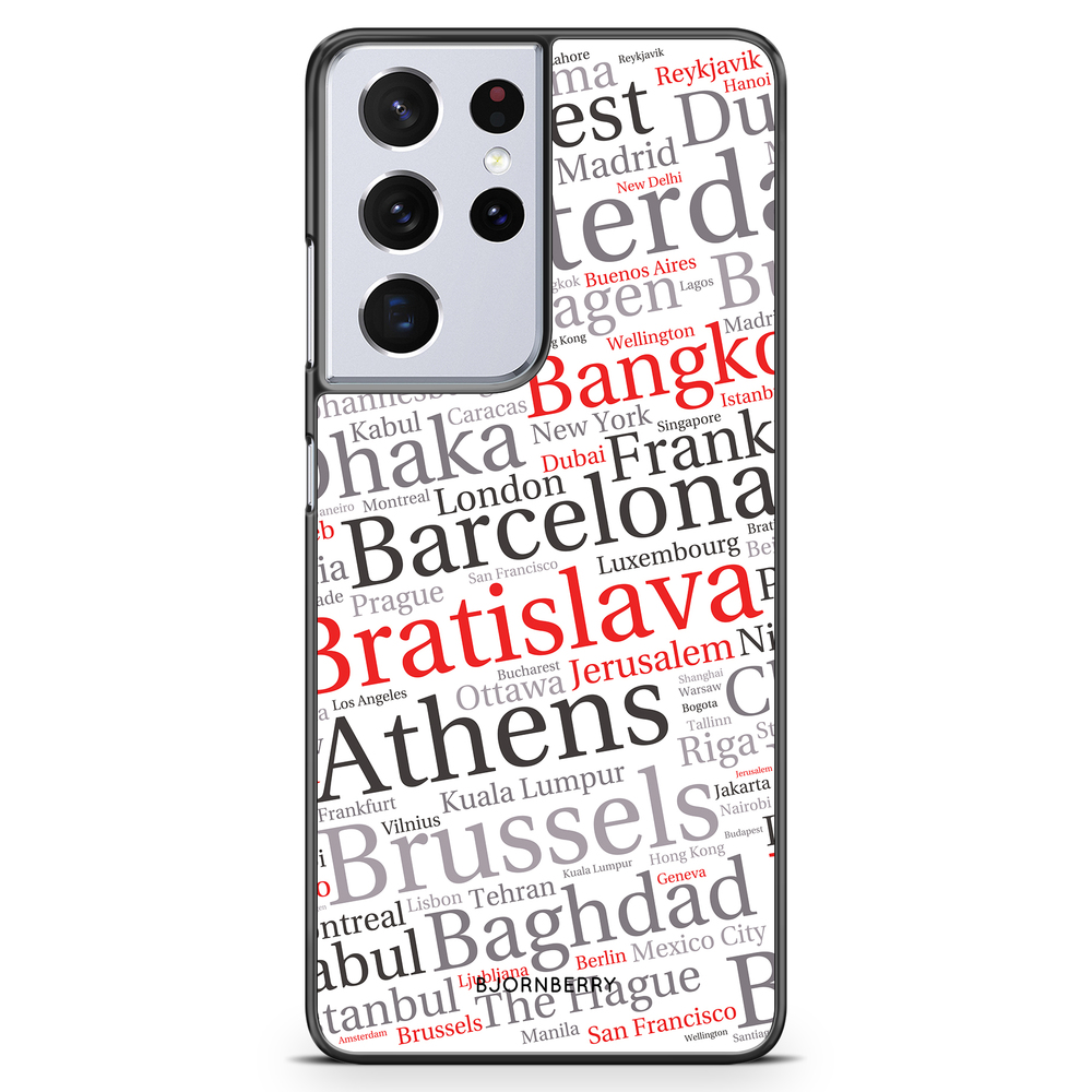 Samsung Galaxy S21 Ultra Case - City Names