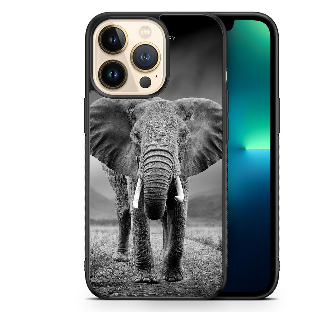 iPhone 13 Pro Case - Black/White Elephant