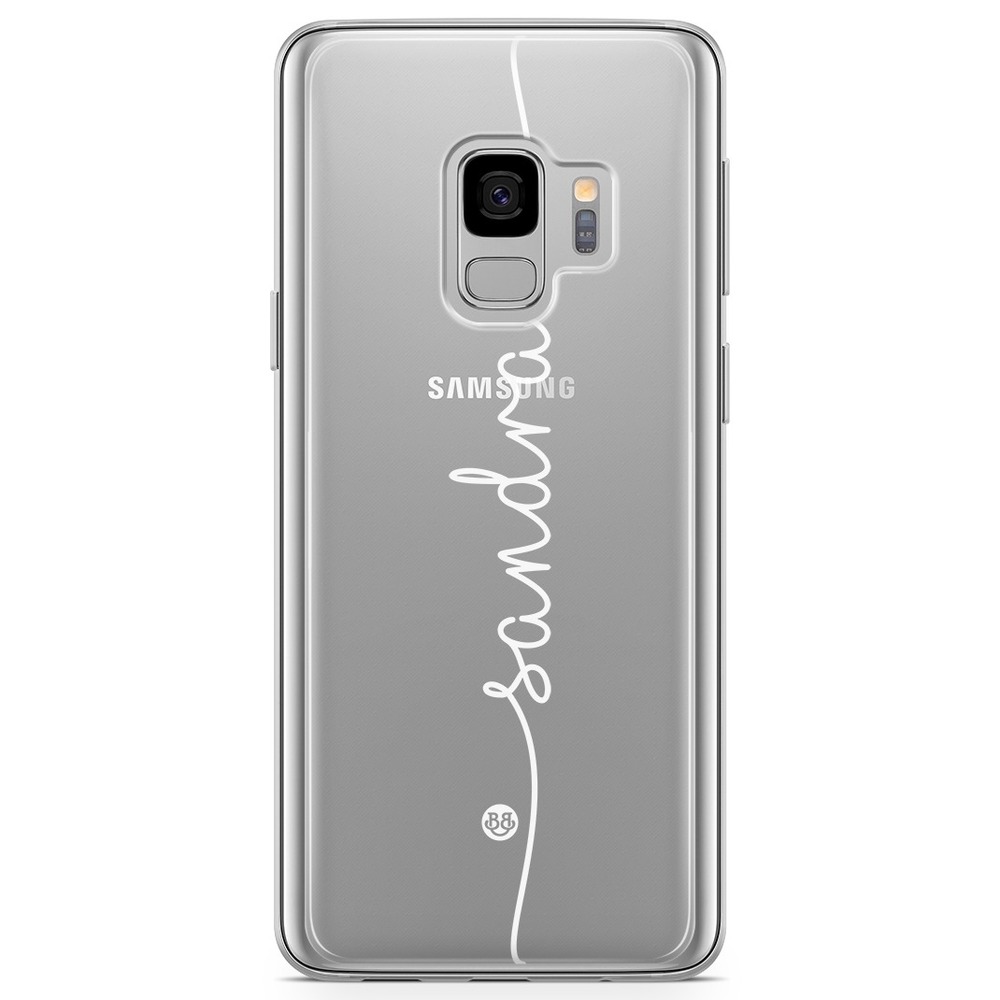 Samsung Galaxy S9 Case Fashion Custom - Centered Name White