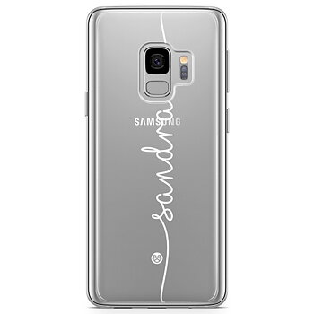 Samsung Galaxy S9 Case Fashion Custom - Centered Name White