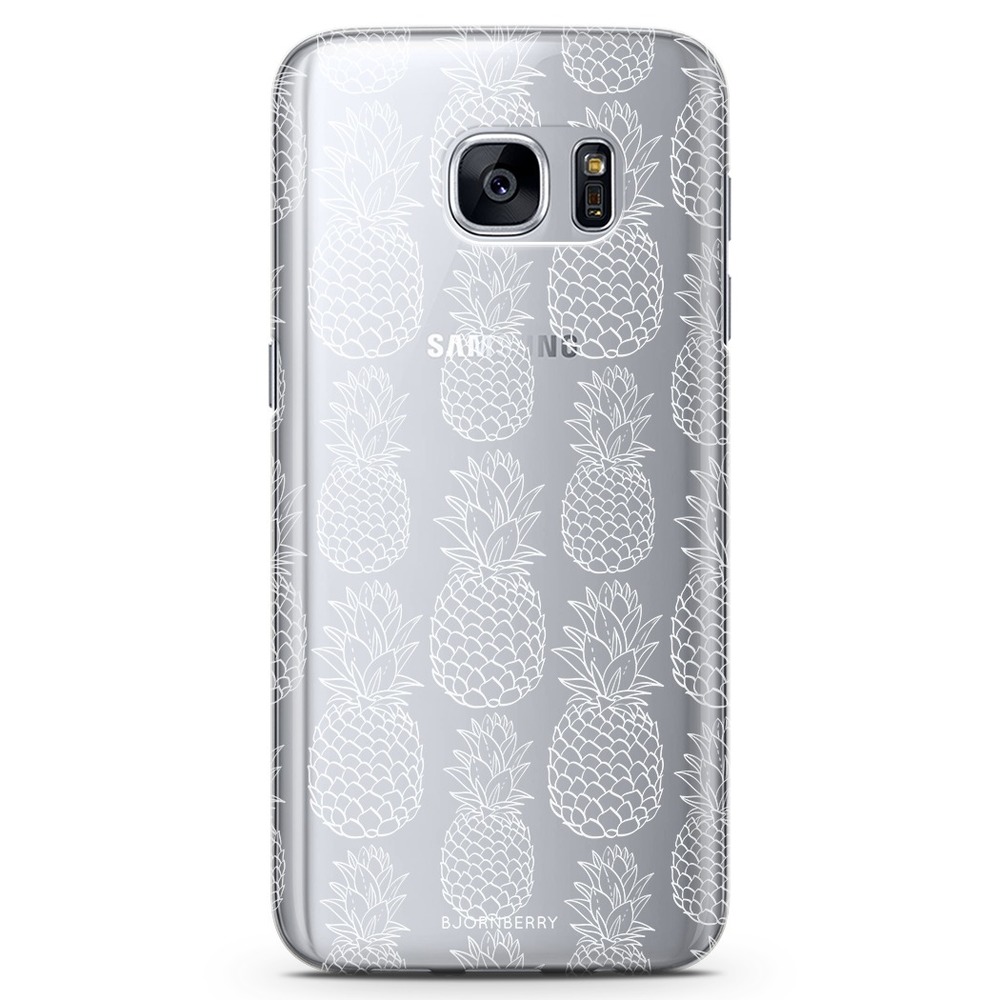 Samsung Galaxy S7 TPU Case - White Pineapples
