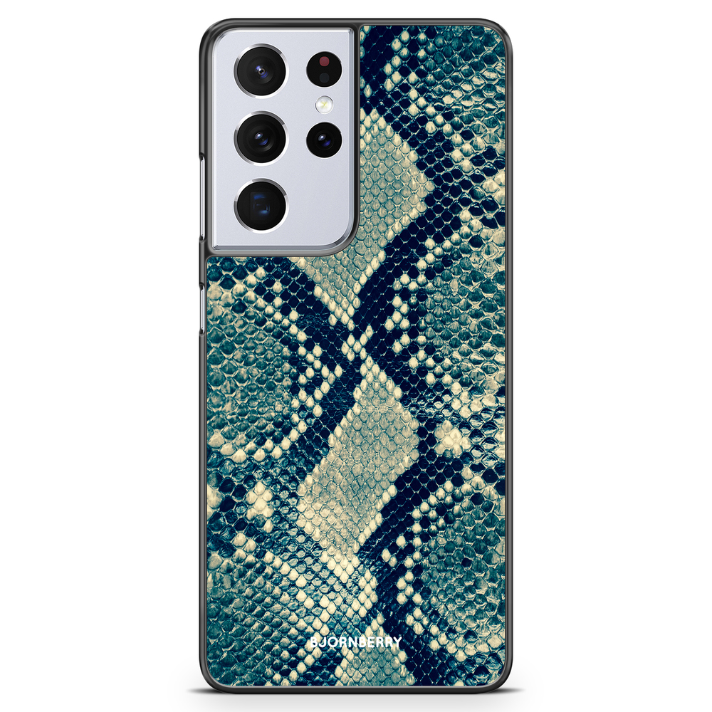 Samsung Galaxy S21 Ultra Case - Blue Snakeskin