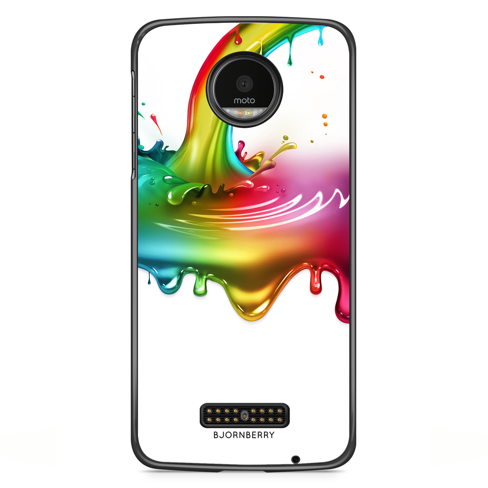 Moto Z2 Play Case - Rainbow Splash