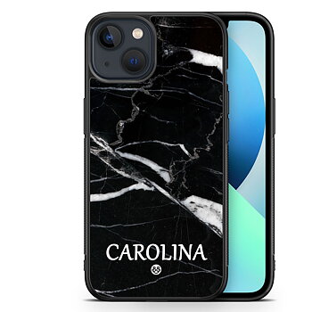 iPhone 13 Mini Custom Case - Black Marble Name