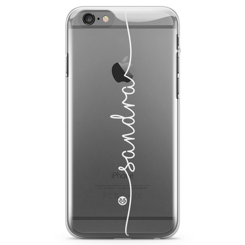 iPhone 6 Plus/6s Plus TPU Case Custom - Centered Name White