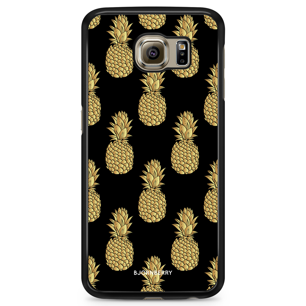 Samsung Galaxy S6 Edge Case - Gold Pineapples