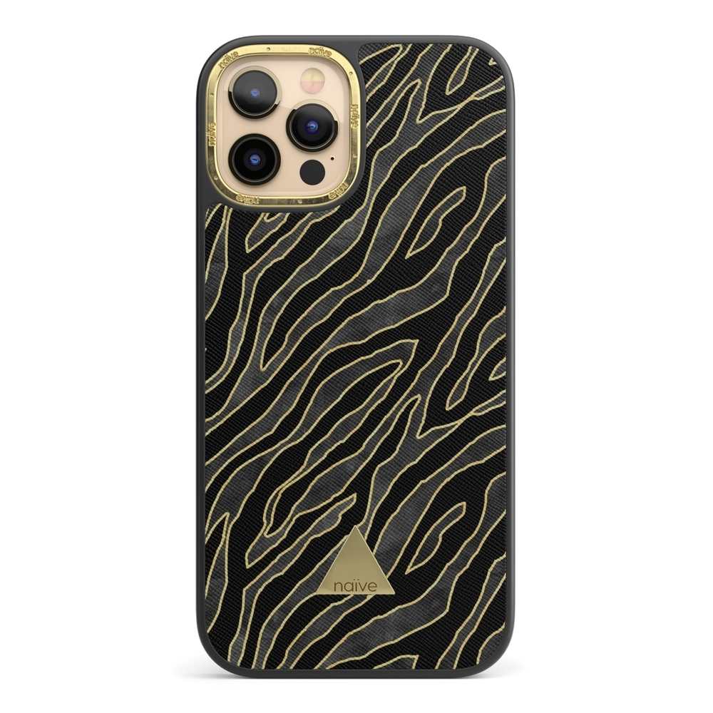Naive iPhone 12 Pro Max Case - Golden Zebra