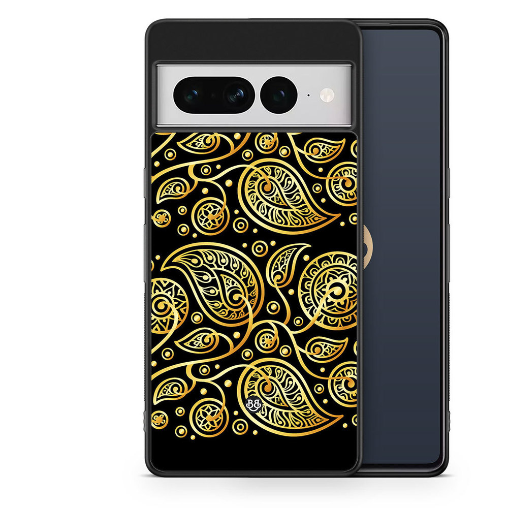 Google Pixel 7 Pro Case - Gold Flowers
