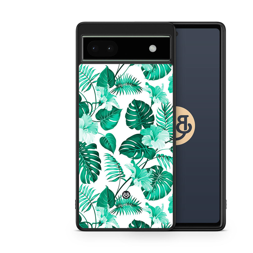 Google Pixel 6a Case - Turquoise Flowers