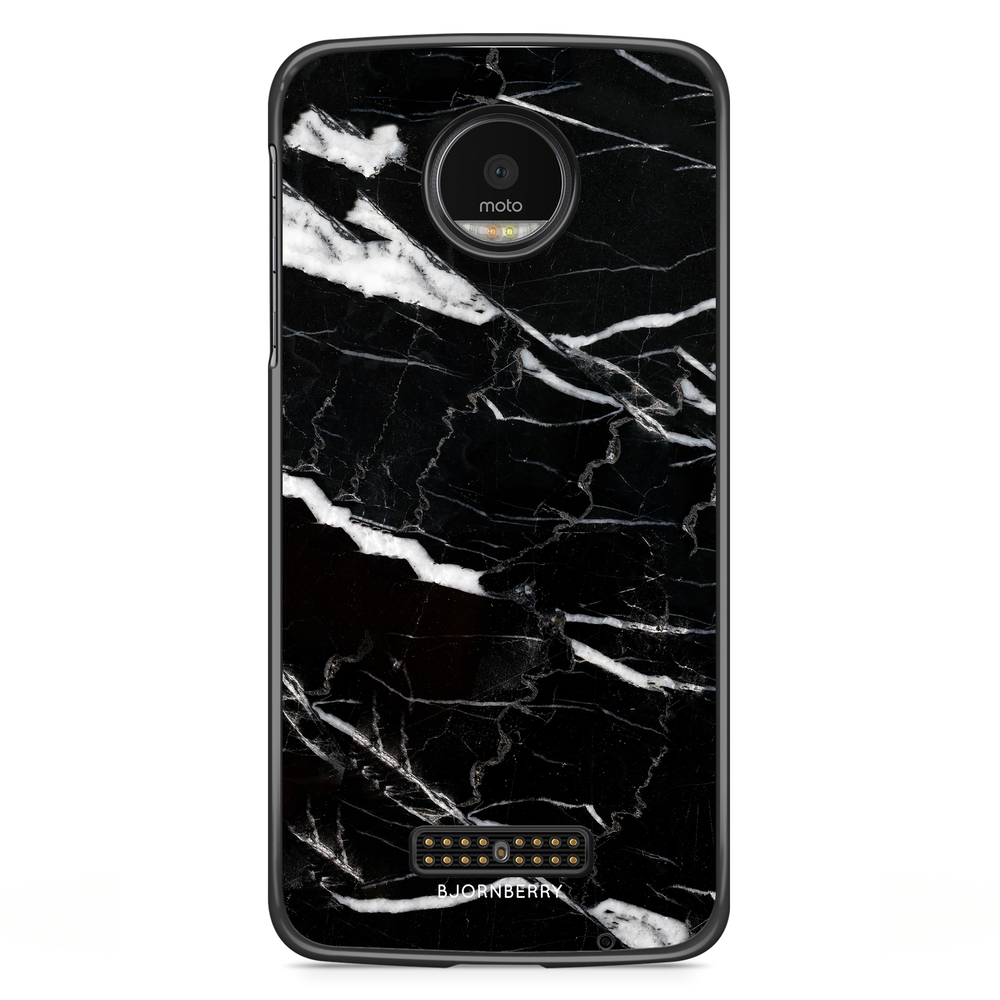 Moto Z2 Play Case - Black Marble