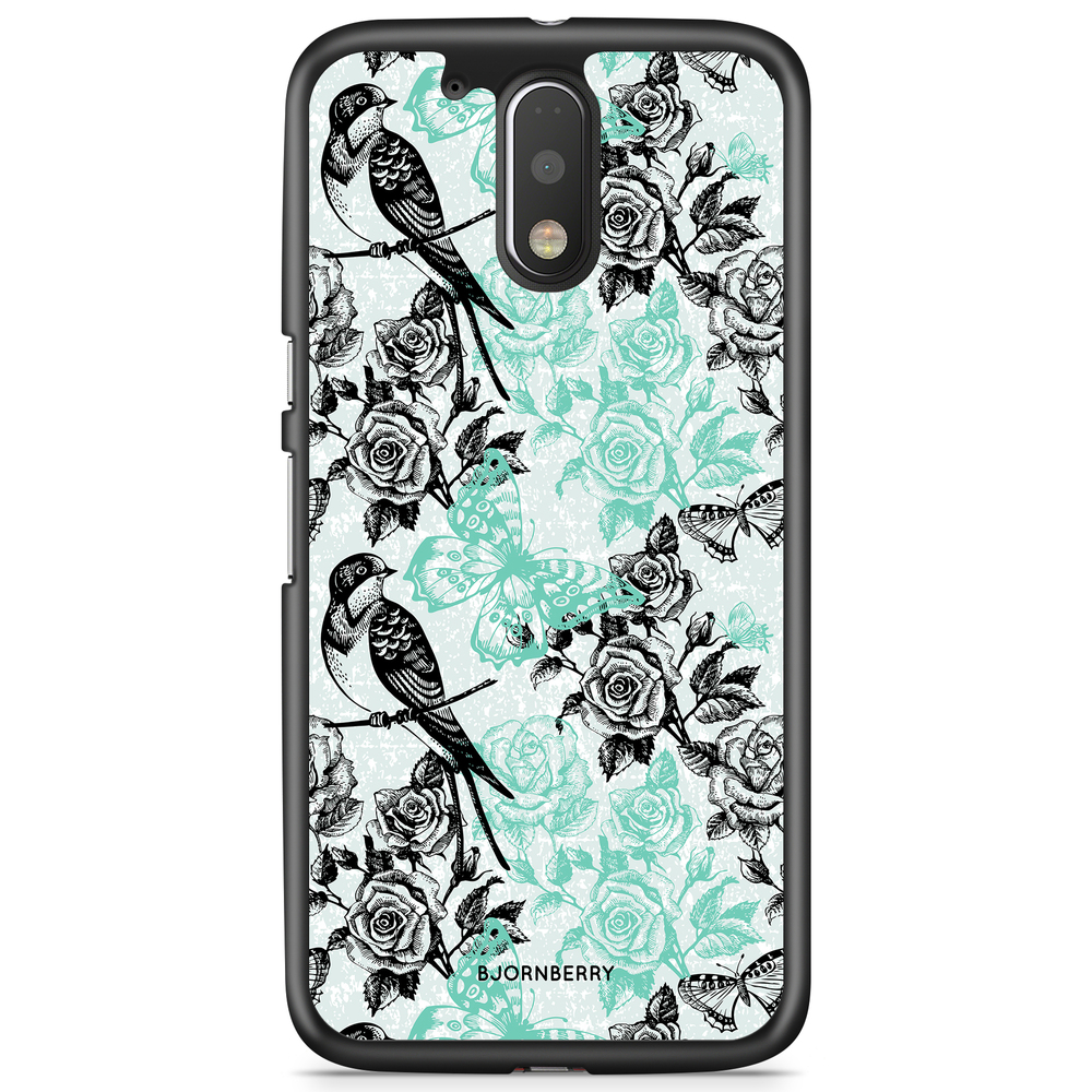 Moto G4/G4 Plus Case - Birds & Roses