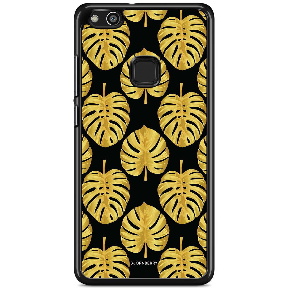 Huawei P10 Lite Case - Gold Monstera