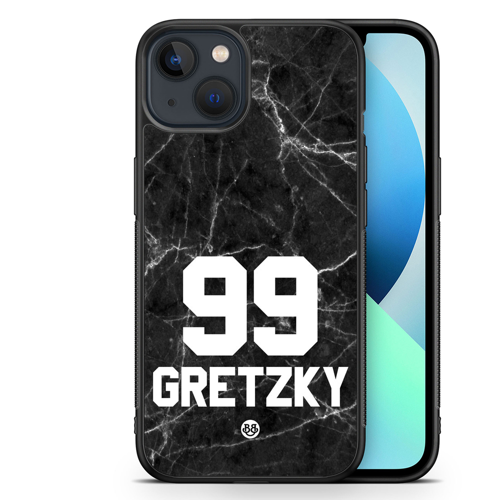 iPhone 13 Mini Custom Case - Black Marmor Number