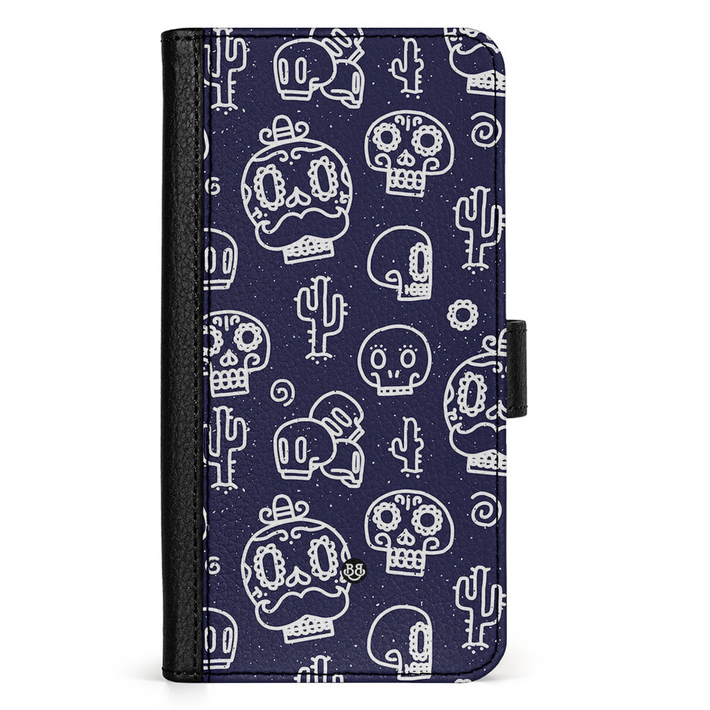 Doro 8050 Wallet Case - Oldschool Skulls