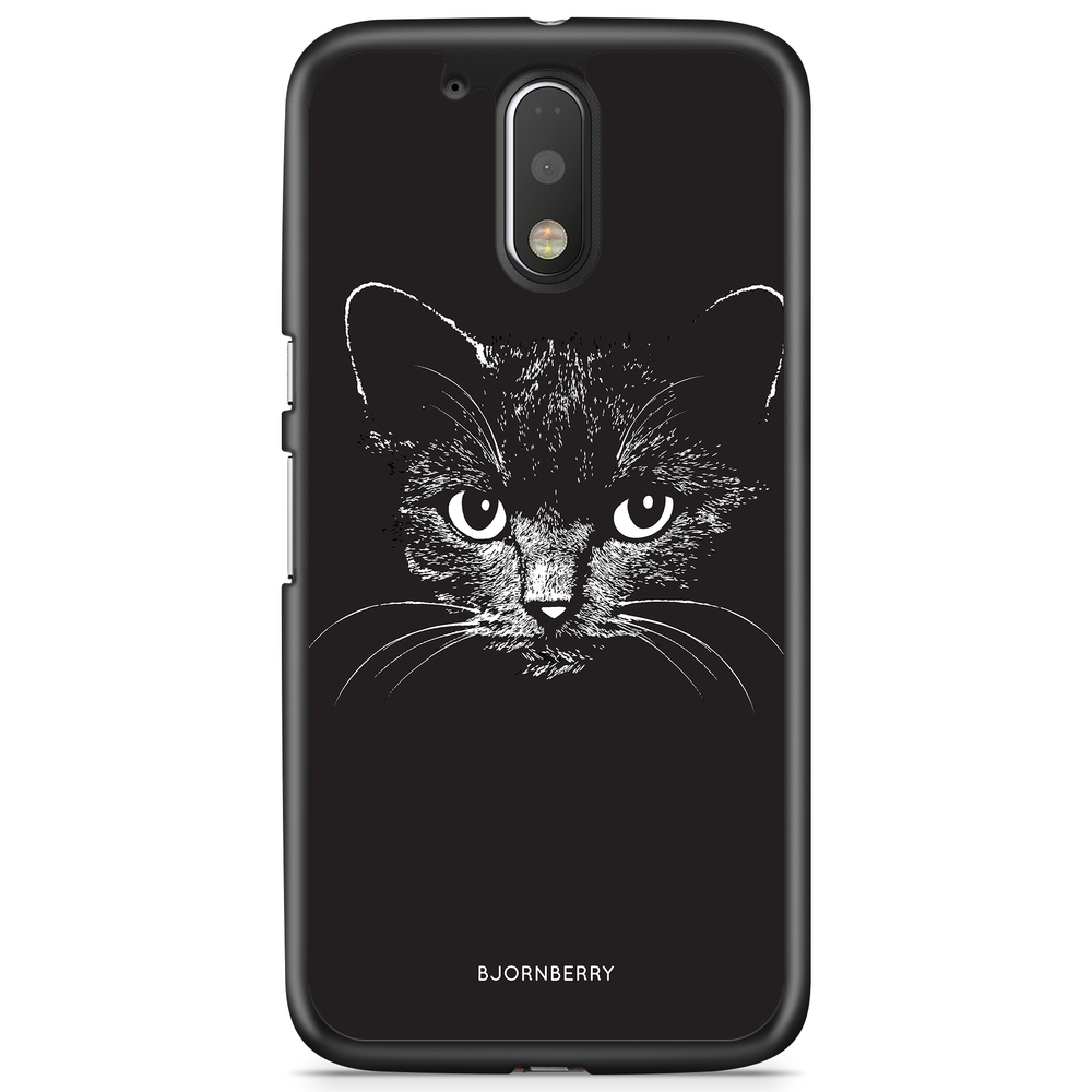 Moto G4/G4 Plus Case - Black/White Cat